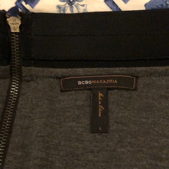 BCBG MaxAzria Zippered Skirt Grey and Black Large - Picture 4 of 4